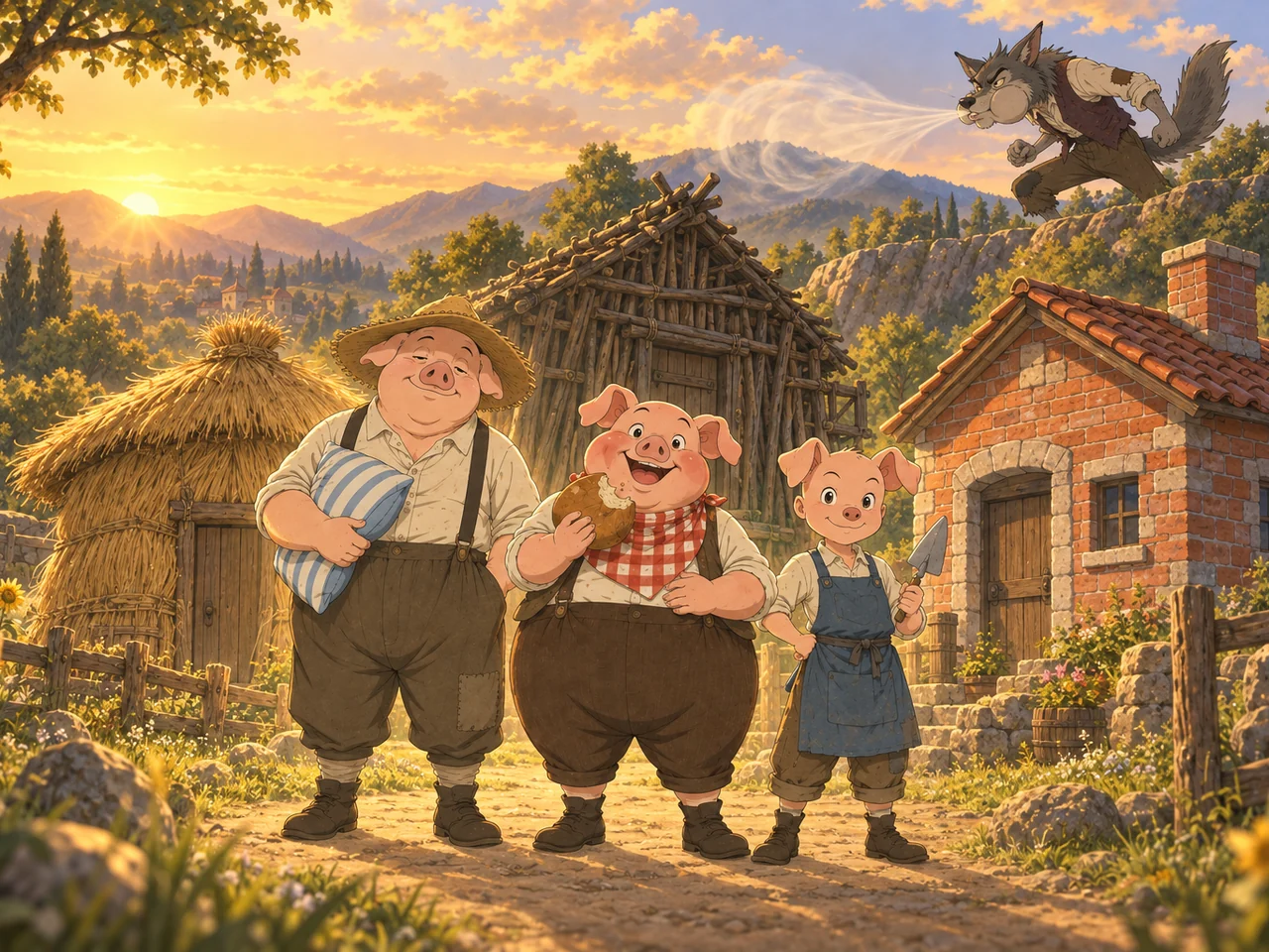 The Three Little Pigs illustration