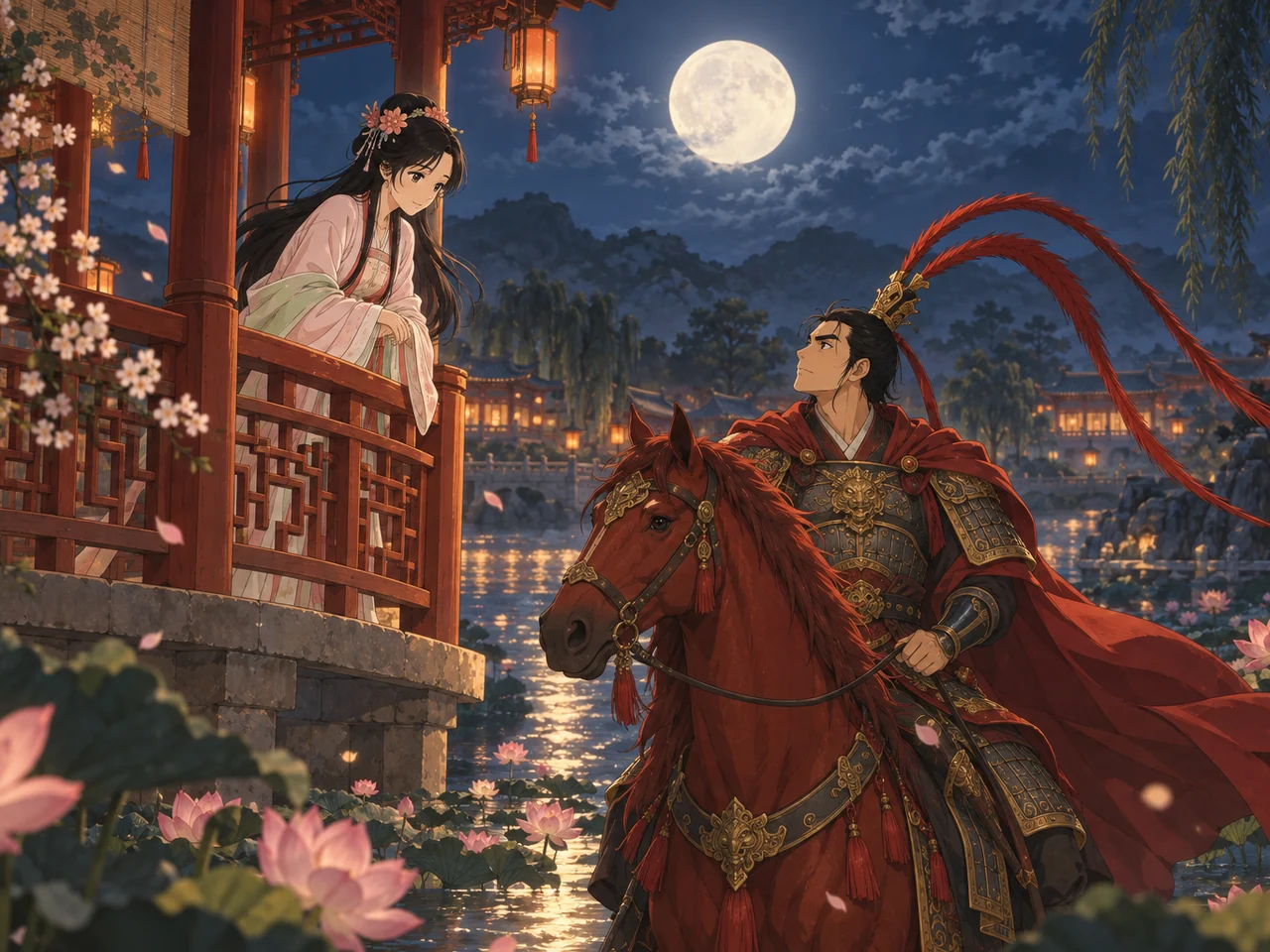 Three Kingdoms: Lu Bu and Diaochan illustration