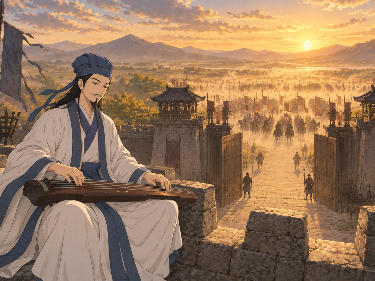 Three Kingdoms: The Empty Fort illustration