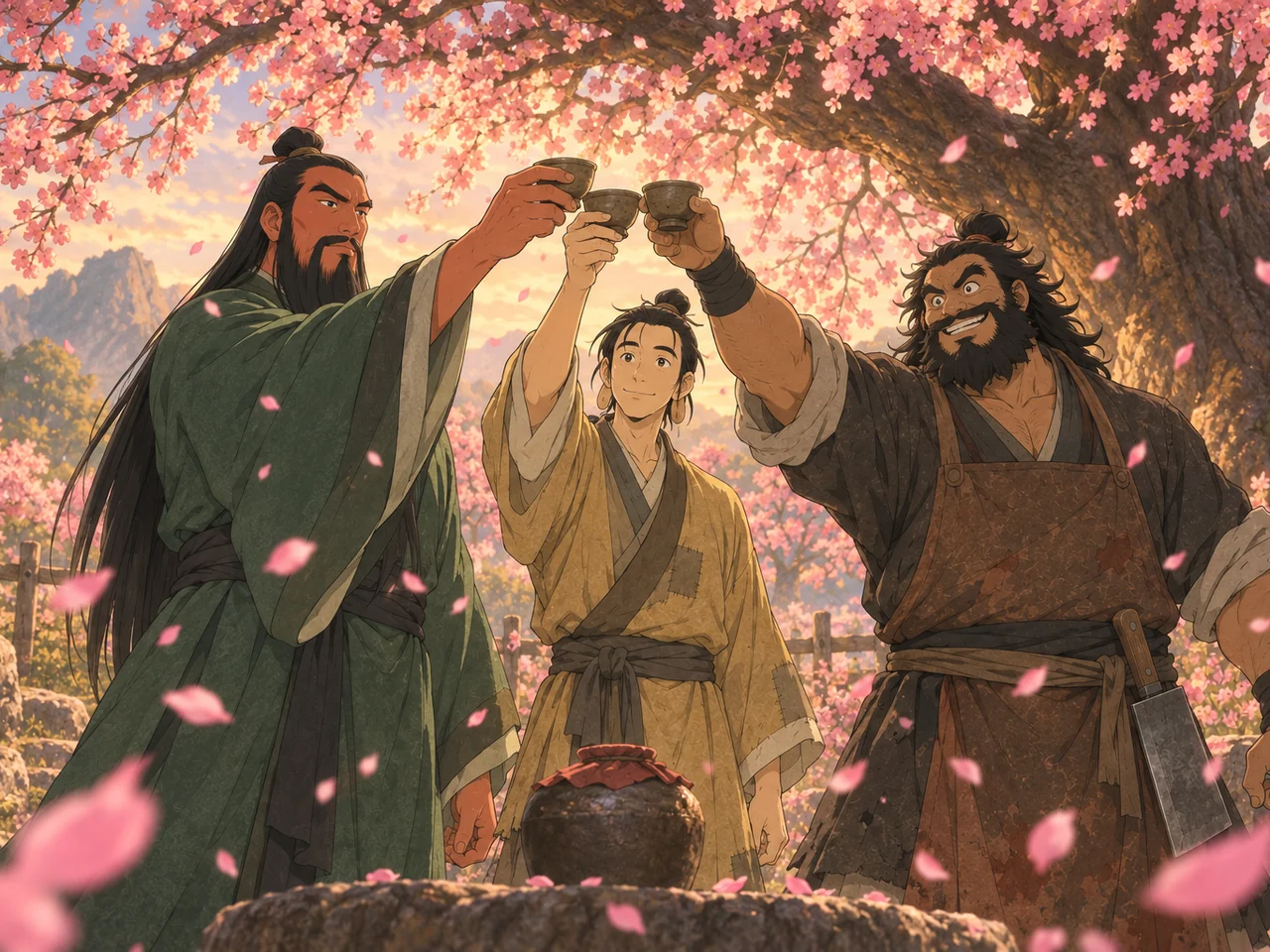 Three Kingdoms: The Peach Garden Oath illustration