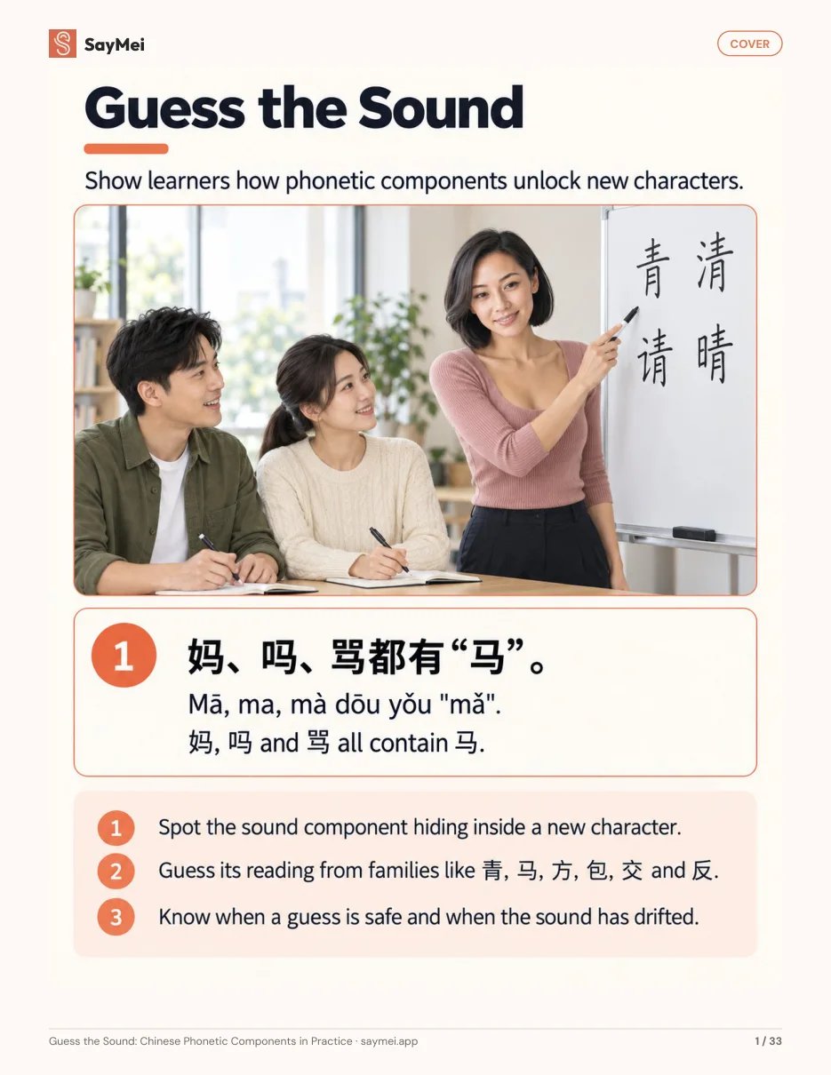 Page 1 of Guess the Sound: Chinese Phonetic Components in Practice