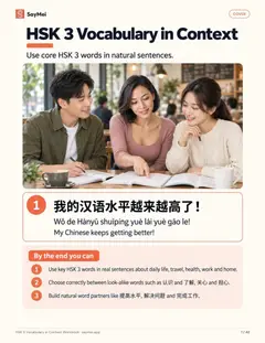 First page of HSK 3 Vocabulary in Context Workbook