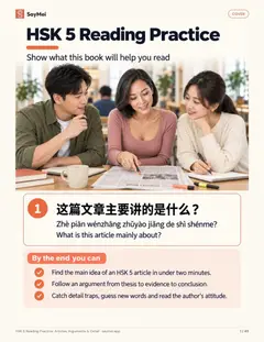First page of HSK 5 Reading Practice: Articles, Arguments & Detail