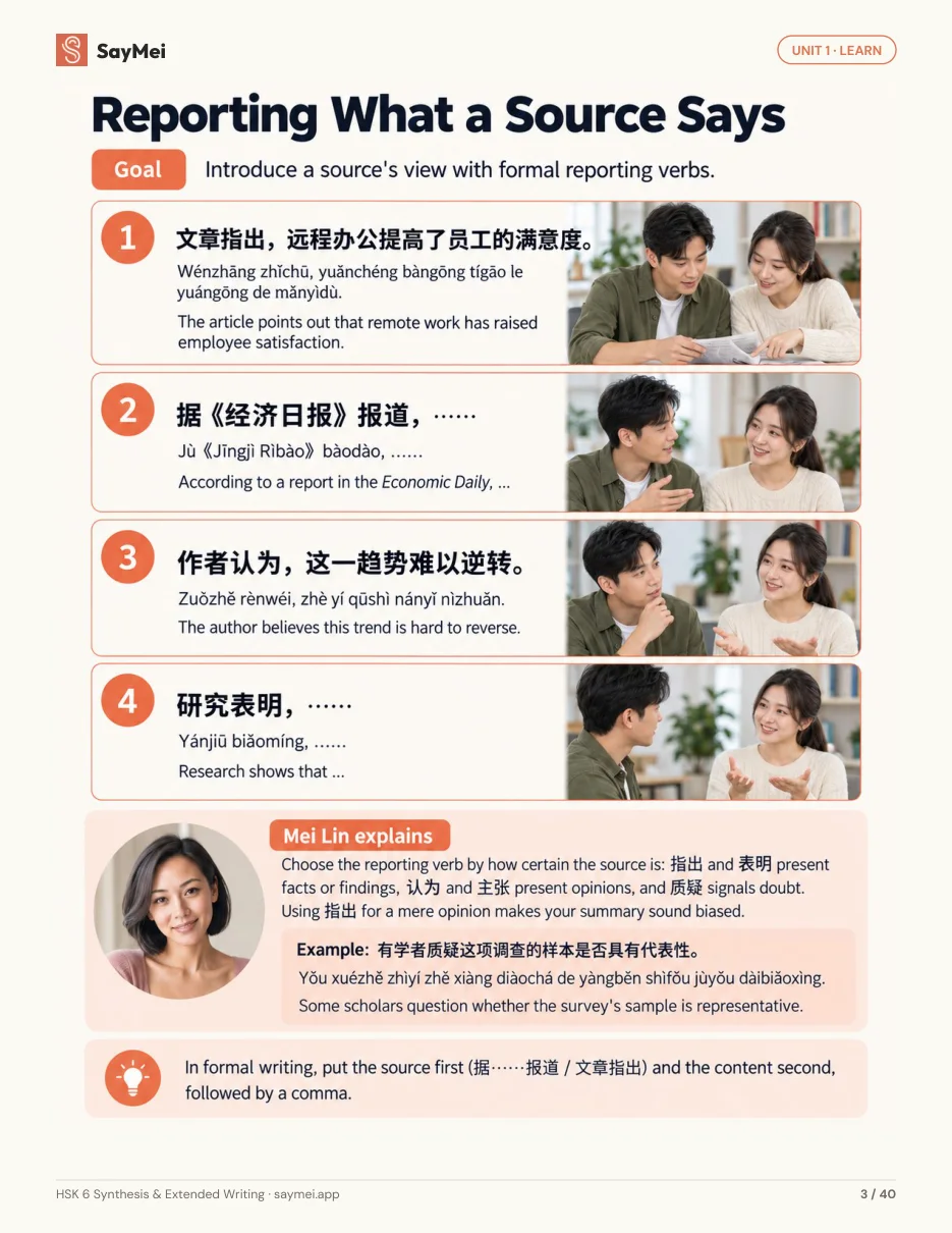 Page 2 of HSK 6 Synthesis & Extended Writing