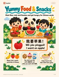 First page of Mandarin for Kids: Yummy Food & Snacks
