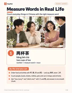 First page of Choose Chinese Measure Words in Real Life